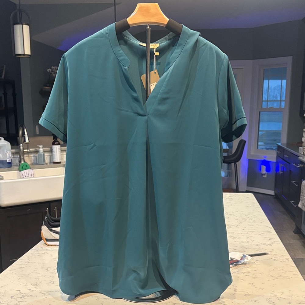 Elegant Teal Women's Blouse